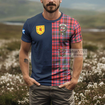 Straiton Tartan T-Shirt Alba with Scottish Lion Royal Arm Half Style - Tartan Vibes Clothing