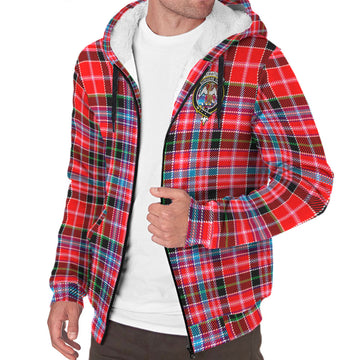 Straiton Tartan Sherpa Hoodie with Family Crest