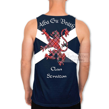 Tartan Vibes Clothing Straiton Tartan Lion Rampant Men's Tank Top – Proudly Display Your Heritage with Alba Gu Brath and Clan Name