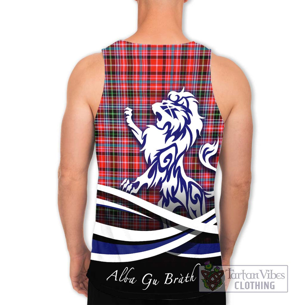 Straiton Tartan Men's Tank Top with Alba Gu Brath Regal Lion Emblem - Tartanvibesclothing Shop