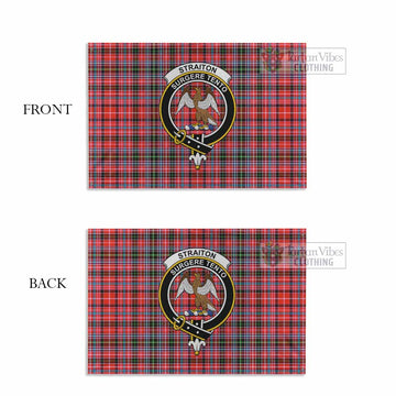 Tartan Vibes Clothing Straiton Tartan House Flag with Family Crest