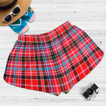 Straiton Tartan Womens Shorts with Family Crest - Tartan Vibes Clothing