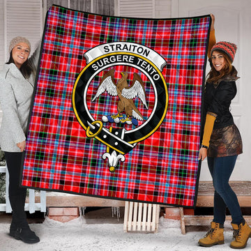 Straiton Tartan Quilt with Family Crest
