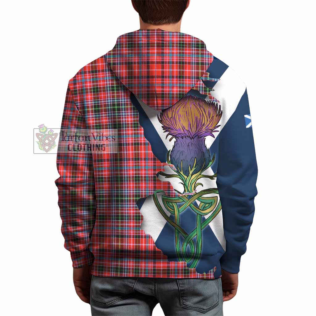 Tartan Vibes Clothing Straiton Tartan Family Crest Hoodie Scottish Thistle Celtic Inspired