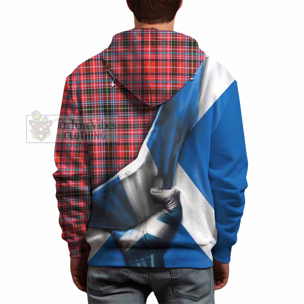 Tartan Vibes Clothing Straiton Tartan Hoodie with Family Crest Scotland Patriotic Style