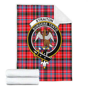 Straiton Tartan Blanket with Family Crest - Tartan Vibes Clothing
