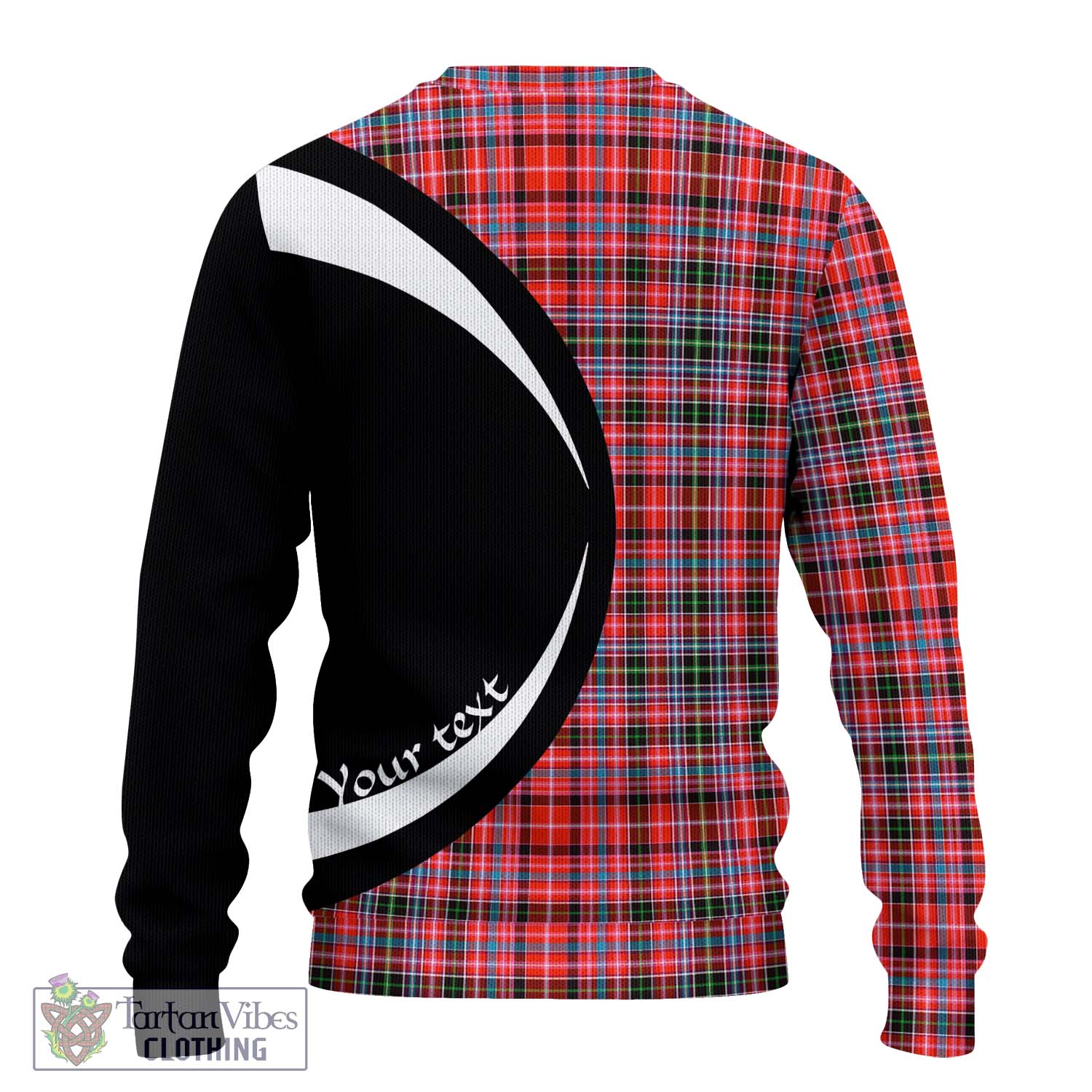 Straiton Tartan Knitted Sweater with Family Crest Circle Style - Tartan Vibes Clothing