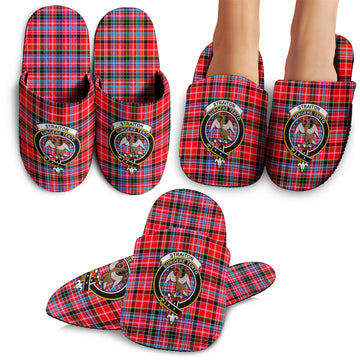 Straiton Tartan Home Slippers with Family Crest