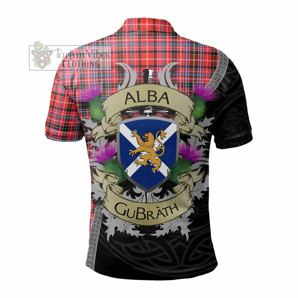 Tartan Vibes Clothing Straiton Tartan Family Crest Polo Shirt Lion Rampant Royal Thistle Shield Celtic Inspired
