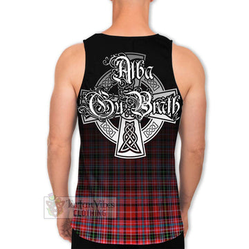 Tartan Vibes Clothing Straiton Tartan Men's Tank Top Featuring Alba Gu Brath Family Crest Celtic Inspired
