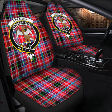 Straiton Tartan Car Seat Cover with Family Crest - Tartanvibesclothing