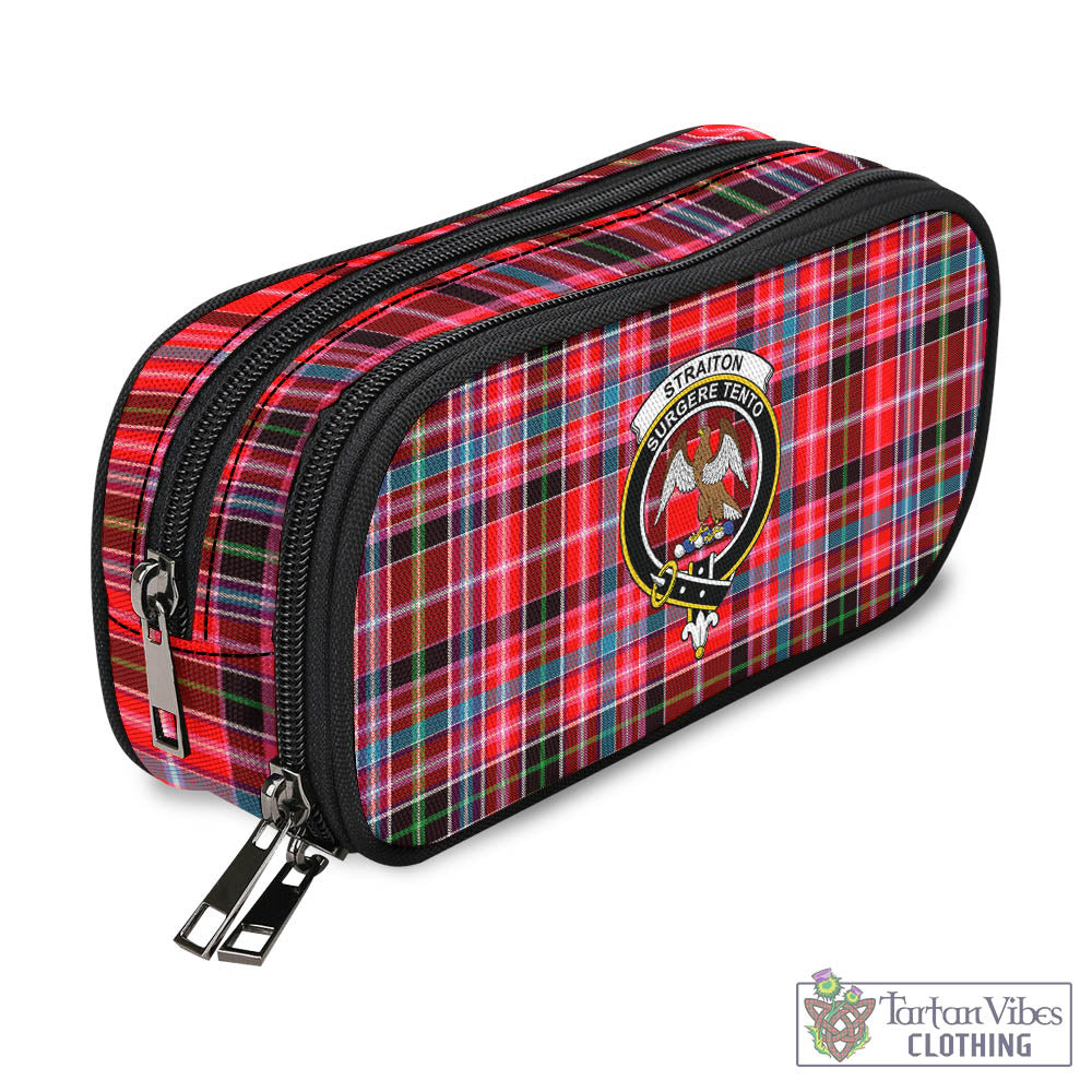 Tartan Vibes Clothing Straiton Tartan Pen and Pencil Case with Family Crest