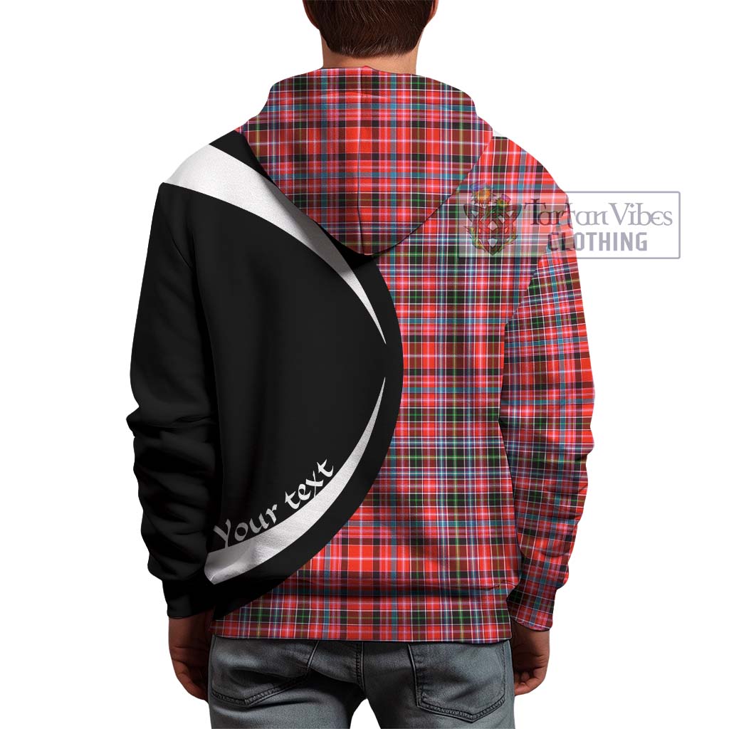 Straiton Tartan Hoodie with Family Crest Circle Style - Tartan Vibes Clothing