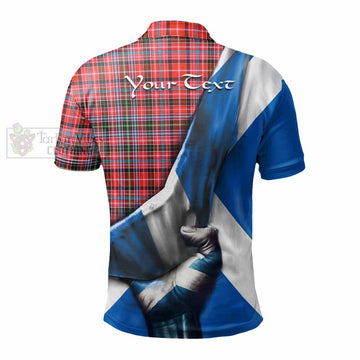 Tartan Vibes Clothing Straiton Tartan Polo Shirt with Family Crest Scotland Patriotic Style