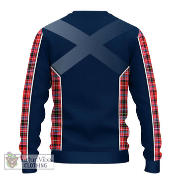 Straiton Tartan Knitted Sweater with Family Crest and Lion Rampant Vibes Sport Style - Tartan Vibes Clothing