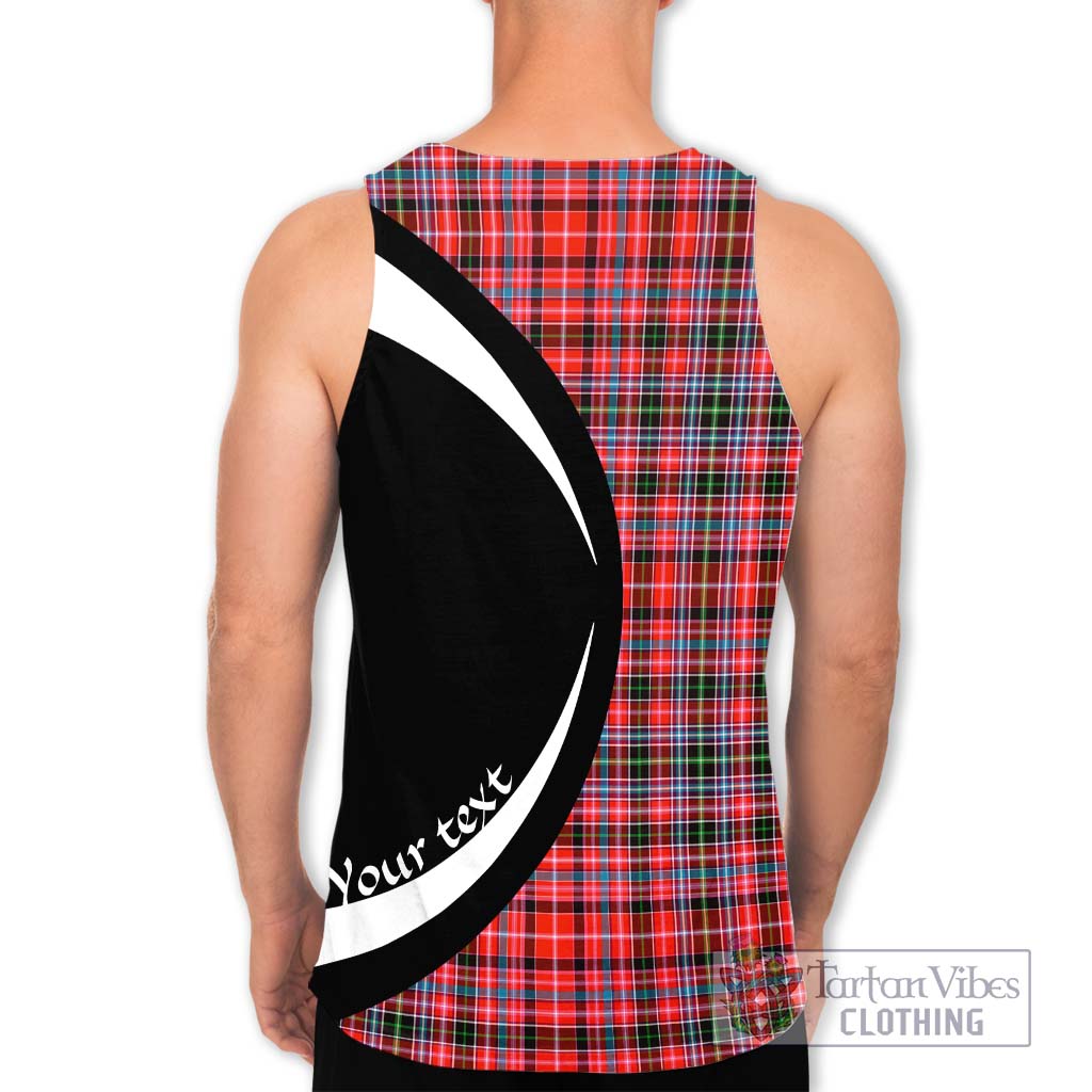 Straiton Tartan Men's Tank Top with Family Crest Circle Style - Tartan Vibes Clothing