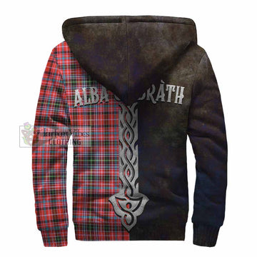 Straiton Tartan Family Crest Sherpa Hoodie Alba Gu Brath Be Brave Lion Ancient Style