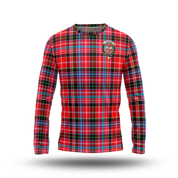 Straiton Tartan Long Sleeve T-Shirt with Family Crest - Tartan Vibes Clothing