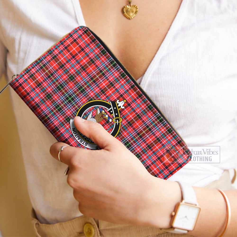 Tartan Vibes Clothing Straiton Tartan Women's Leather Wallet with Family Crest