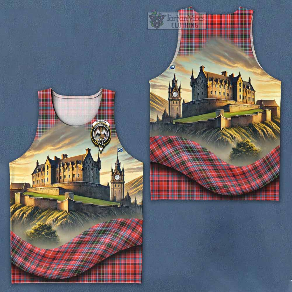 Tartan Vibes Clothing Straiton Tartan Family Crest Men's Tank Top with Scottish Ancient Castle Style