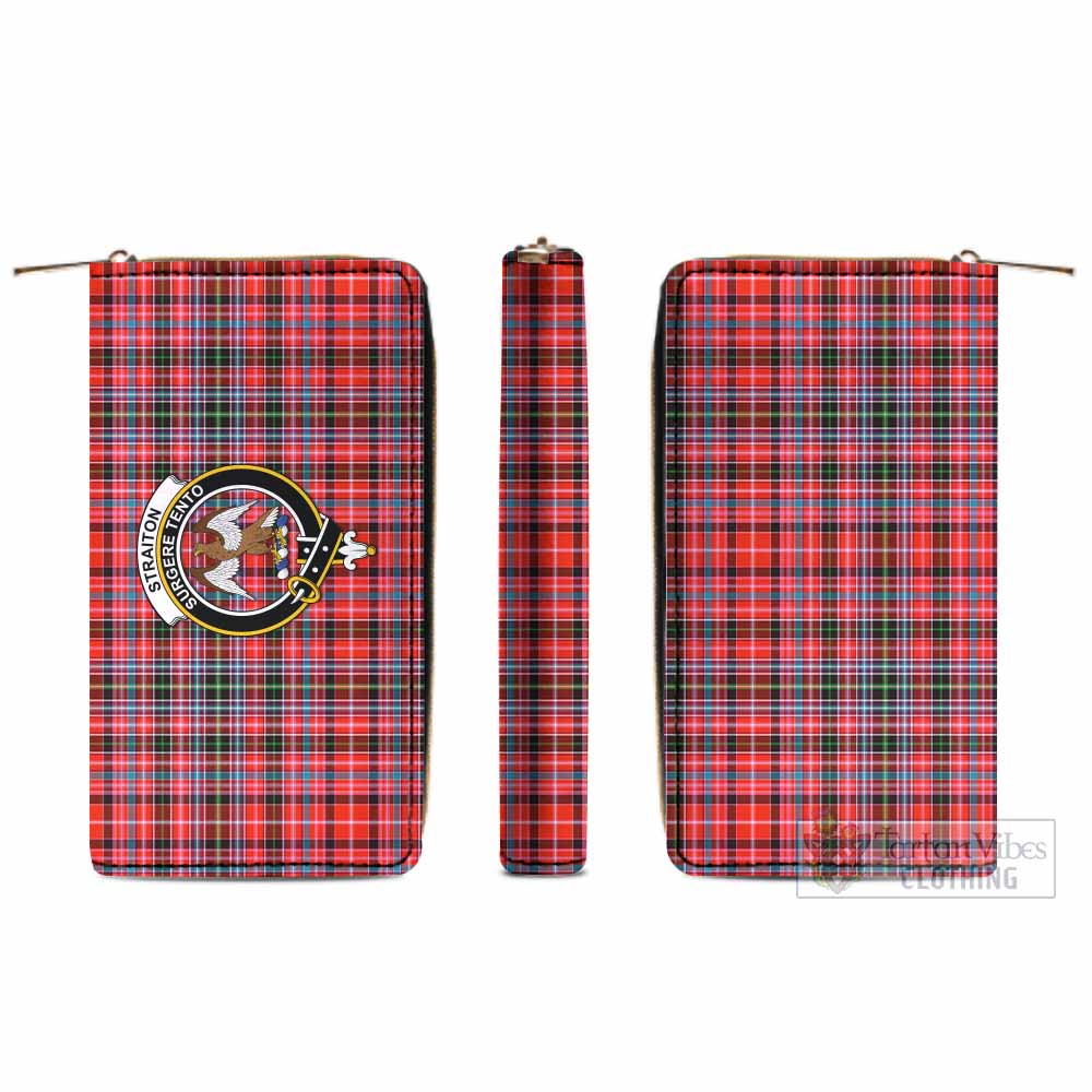Tartan Vibes Clothing Straiton Tartan Women's Leather Wallet with Family Crest
