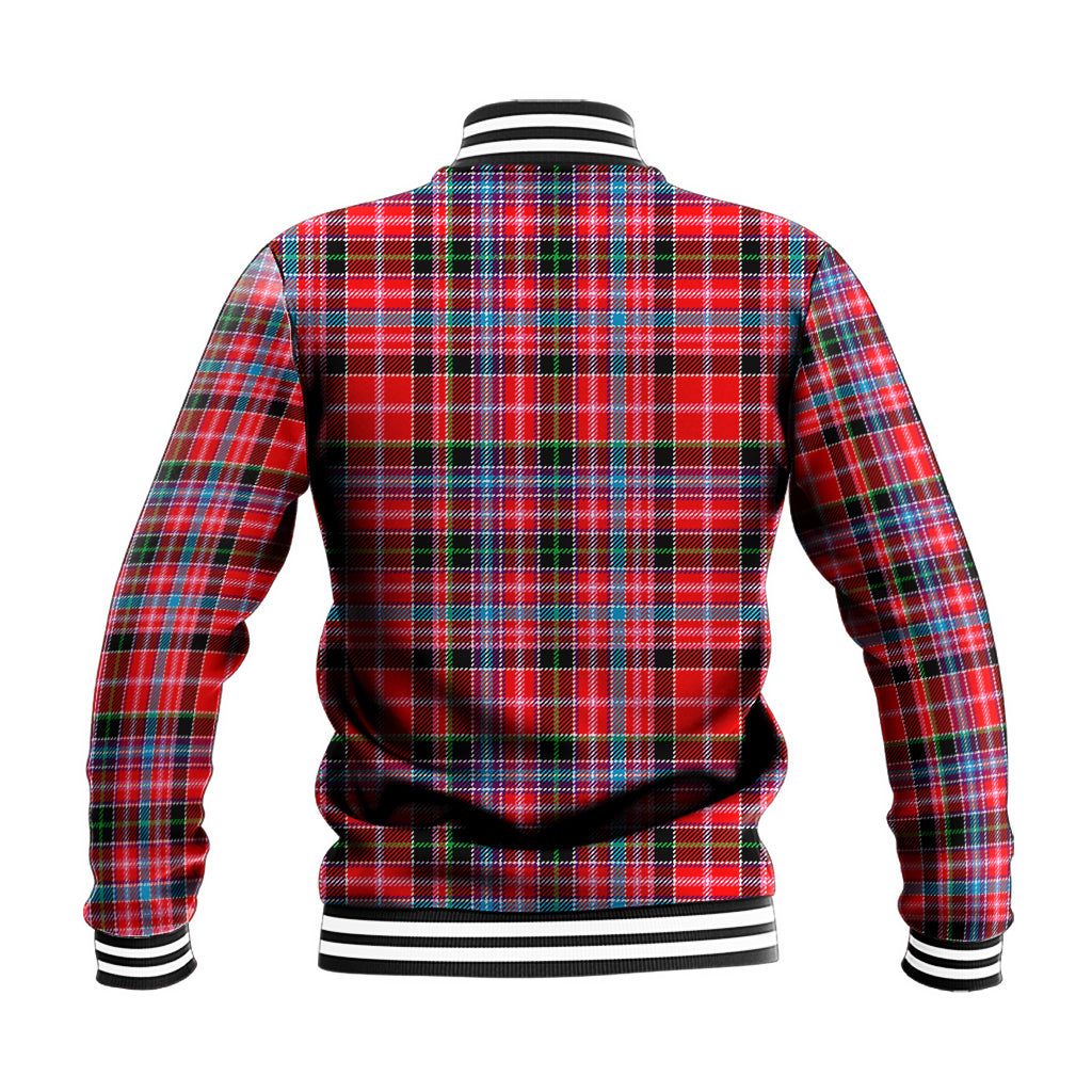 Straiton Tartan Baseball Jacket with Family Crest - Tartan Vibes Clothing