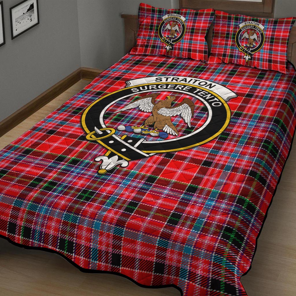 Straiton Tartan Quilt Bed Set with Family Crest - Tartan Vibes Clothing