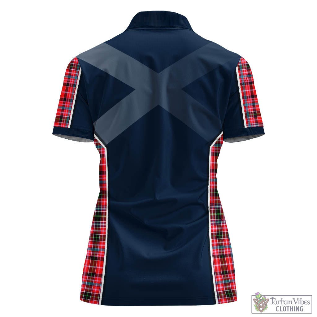 Tartan Vibes Clothing Straiton Tartan Women's Polo Shirt with Family Crest and Lion Rampant Vibes Sport Style