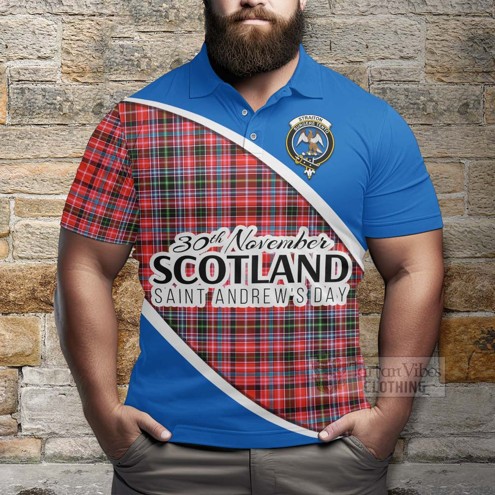 Tartan Vibes Clothing Straiton Family Crest Tartan Polo Shirt Celebrate Saint Andrew's Day in Style