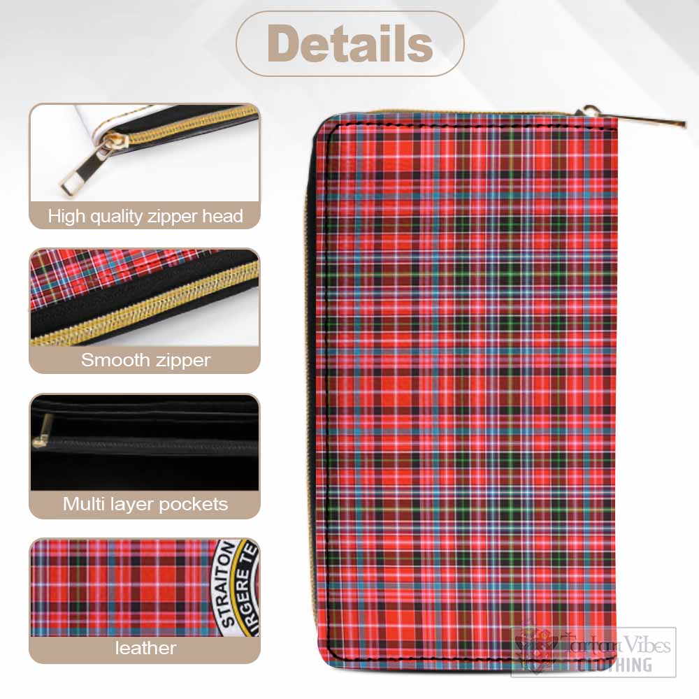 Tartan Vibes Clothing Straiton Tartan Women's Leather Wallet with Family Crest