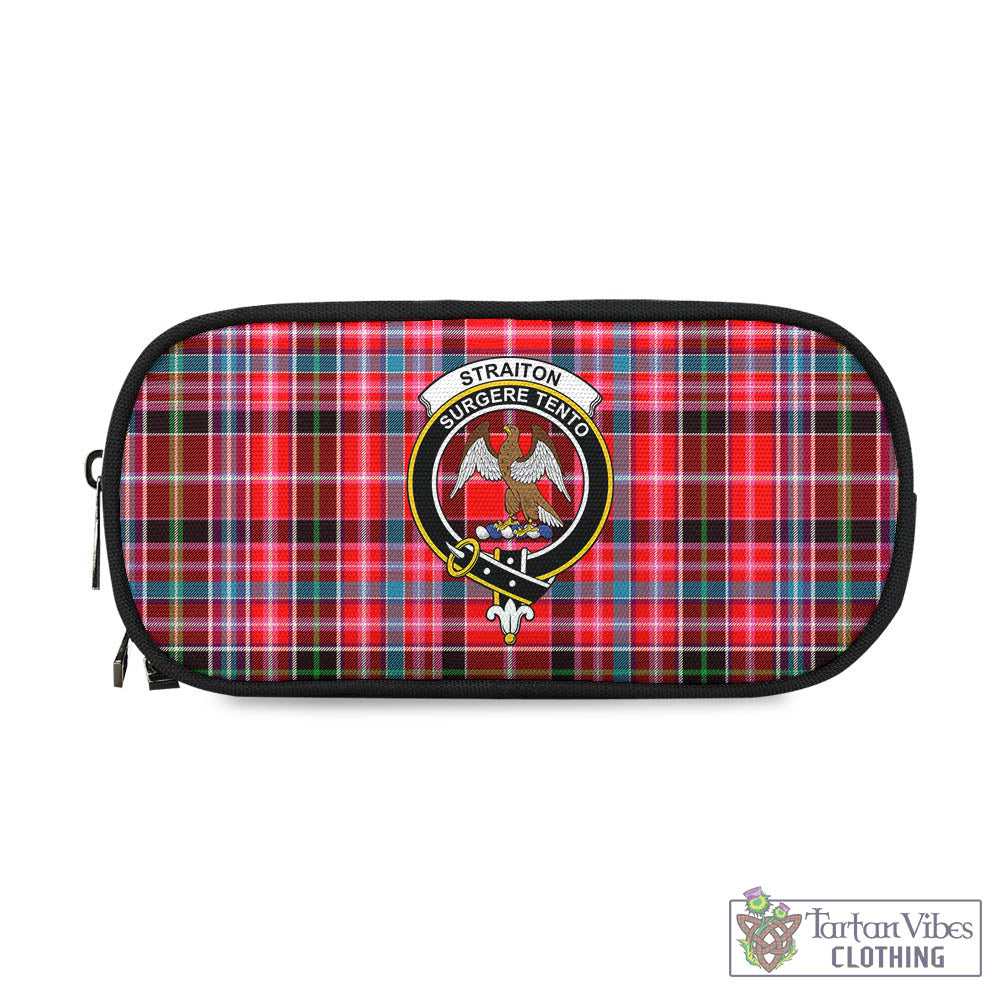 Tartan Vibes Clothing Straiton Tartan Pen and Pencil Case with Family Crest