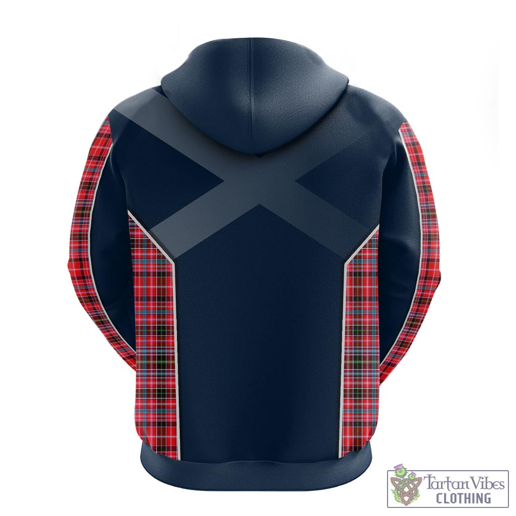 Tartan Vibes Clothing Straiton Tartan Hoodie with Family Crest and Lion Rampant Vibes Sport Style