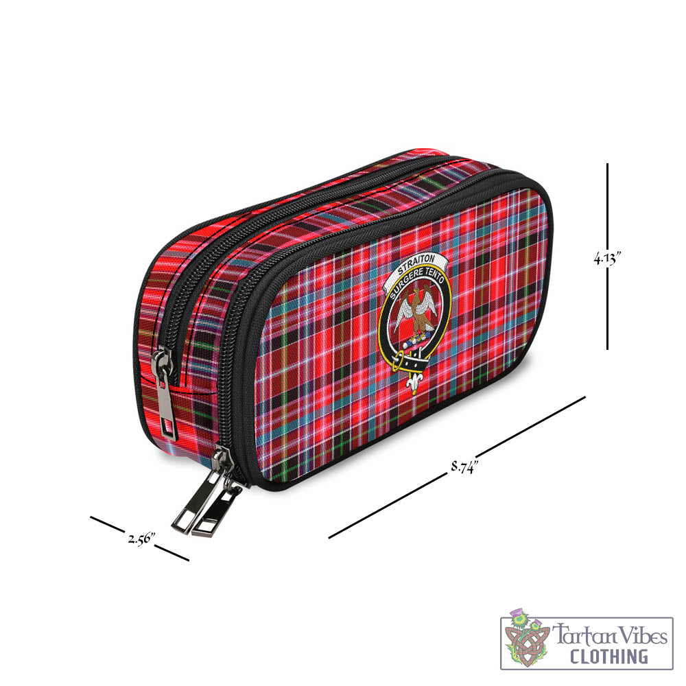 Tartan Vibes Clothing Straiton Tartan Pen and Pencil Case with Family Crest