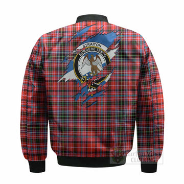 Straiton Clan Crest In Me Tartan Bomber Jacket Scotland Flag Style