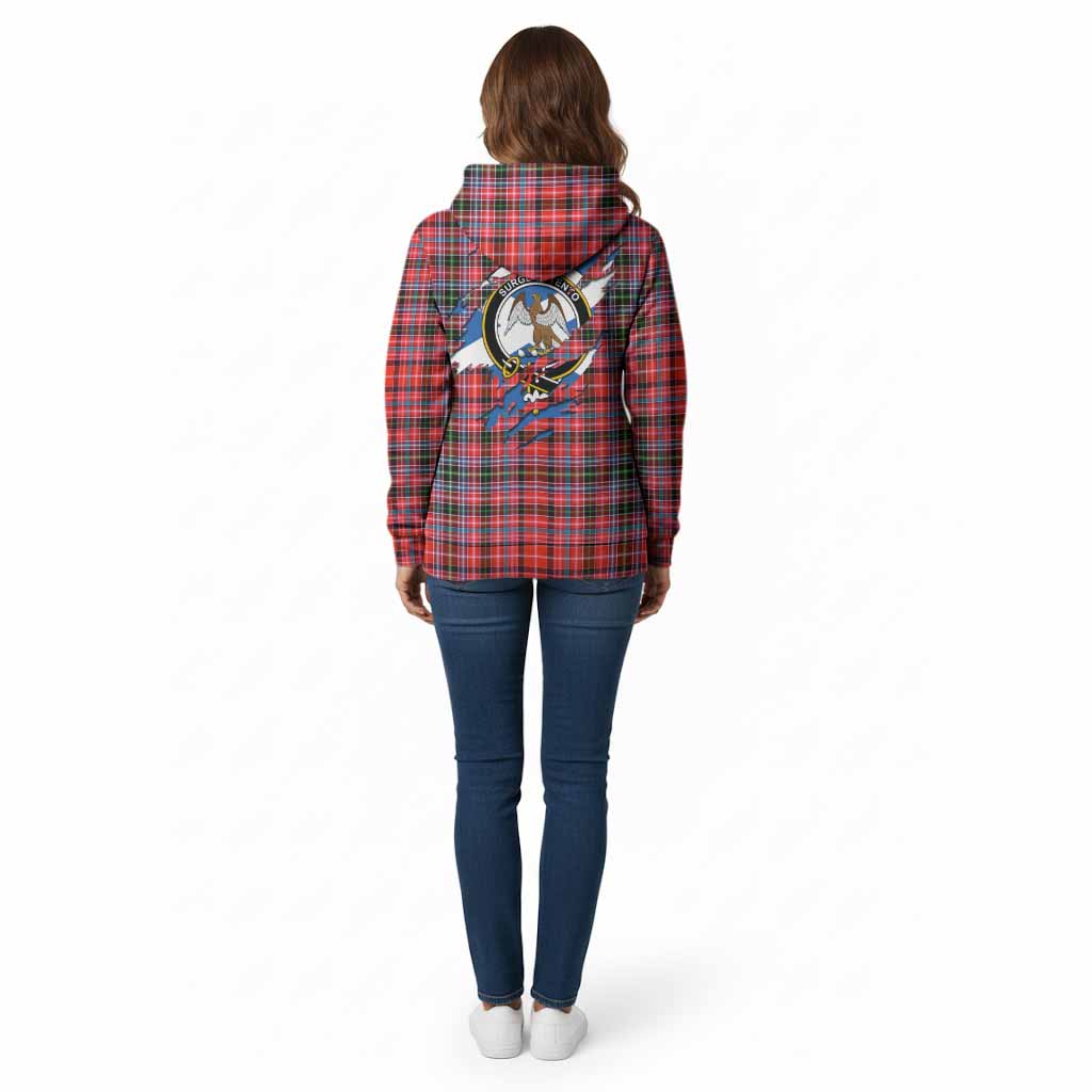 Straiton Clan Crest In Me Tartan Cotton Hoodie Scotland Flag Style