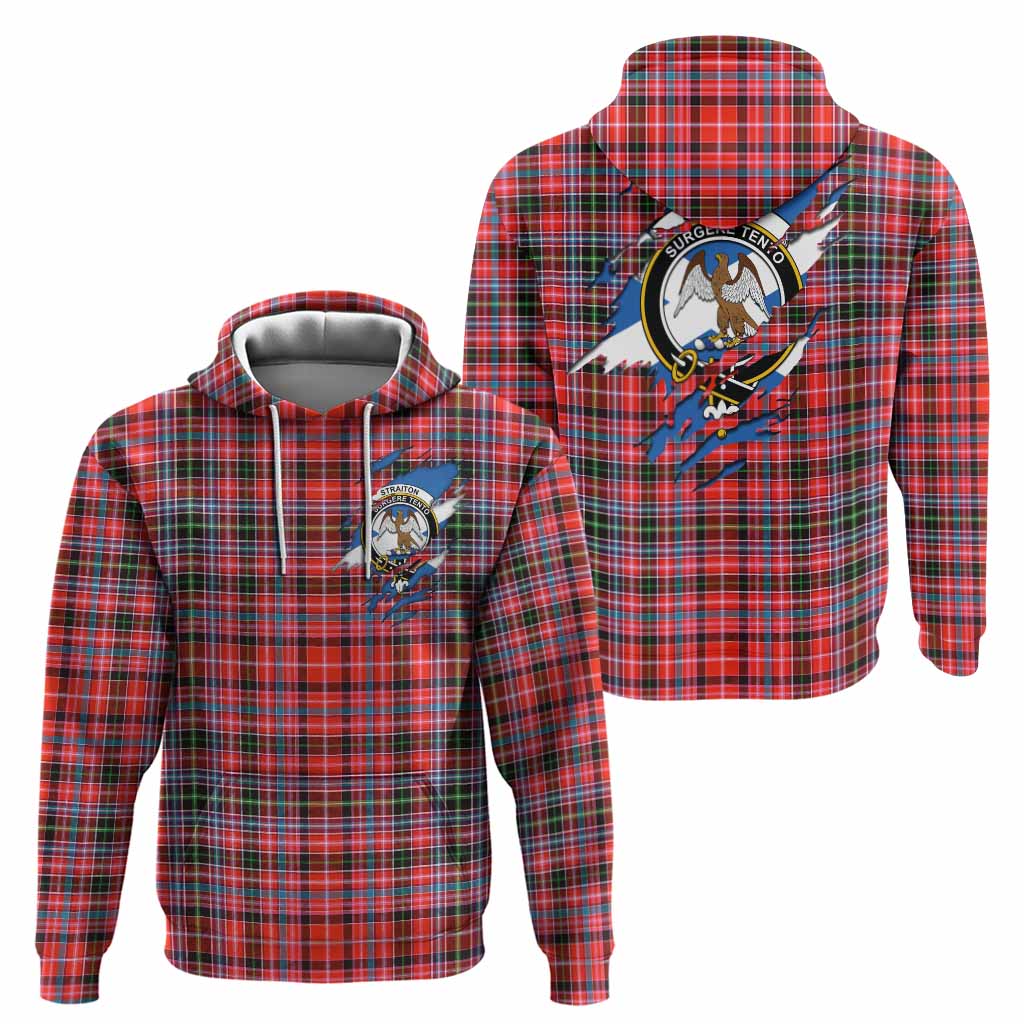 Straiton Clan Crest In Me Tartan Hoodie Scotland Flag Style