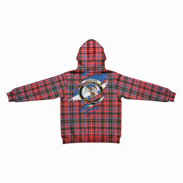 Straiton Clan Crest In Me Tartan Kid Hoodie Scotland Flag Style