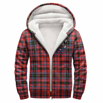 Straiton Clan Crest In Me Tartan Sherpa Hoodie Scotland Flag Style