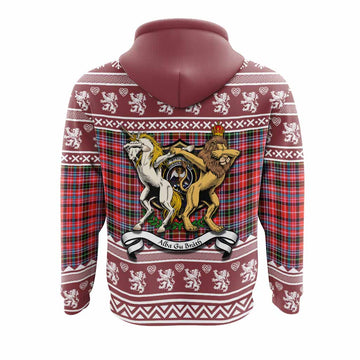 Straiton Clan Tartan Crest Christmas Hoodie Coat of Arms Funny Style