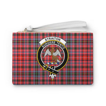 Straiton Family Crest Tartan Clutch Bag
