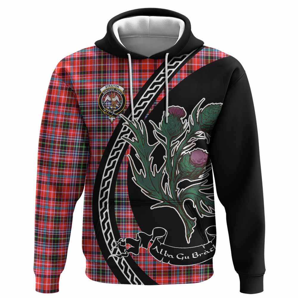 Straiton Family Crest Tartan Hoodie Alba Thistle Inspired - Tartan Vibes Clothing