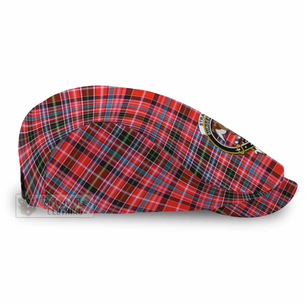 Straiton Family Crest Tartan Jeff Cap, Tartan Flat Cap