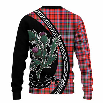Straiton Family Crest Tartan Knitted Sweater Alba Thistle Inspired - Tartan Vibes Clothing