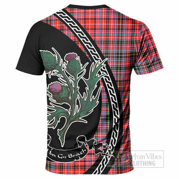 Straiton Family Crest Tartan T-Shirt Alba Thistle Inspired - Tartan Vibes Clothing