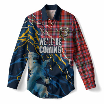 Straiton Scotland Tartan Women Casual Shirt WC2026 Football - We'll Be Coming