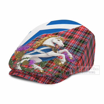 Straiton Scottish Tartan Unicorn Heritage Flat Cap, Jeff Cap