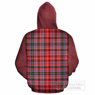 Straiton Tartan Accent Cotton Hoodie with Family Crest