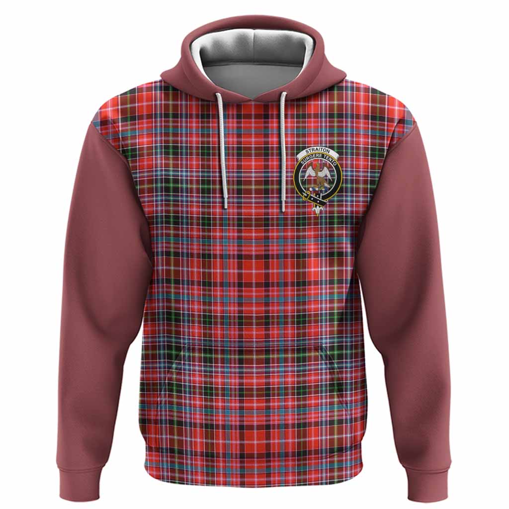 Straiton Tartan Accent Hoodie with Family Crest
