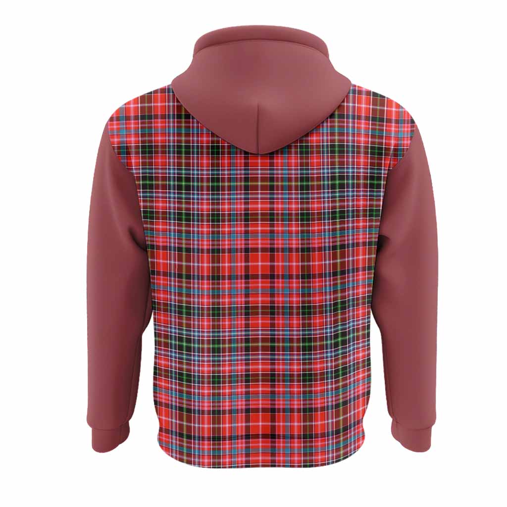 Straiton Tartan Accent Hoodie with Family Crest