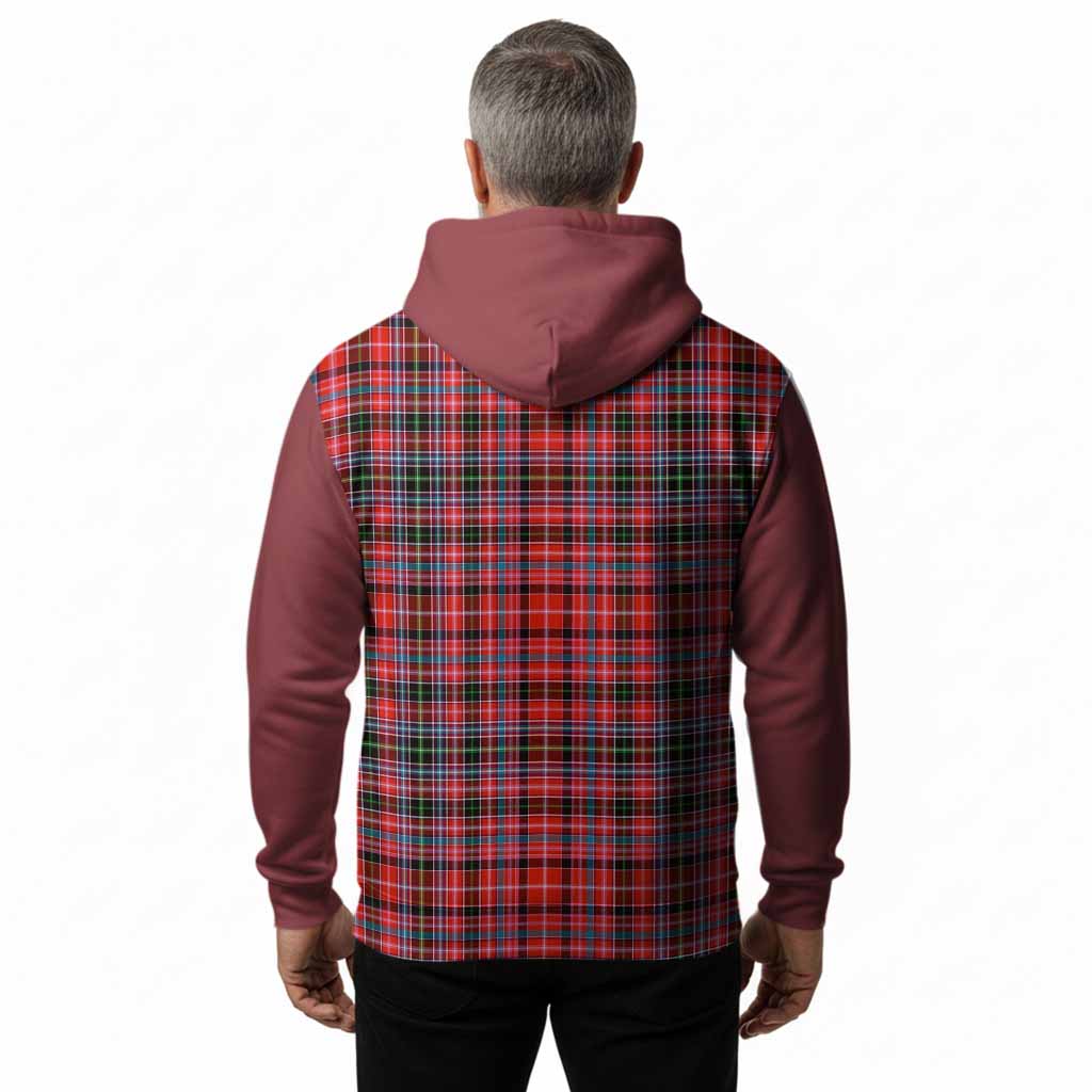 Straiton Tartan Accent Hoodie with Family Crest